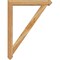 Ekena Millwork Traditional Arts and Crafts Rough Sawn Bracket w/ Offset Brace, Western Red Cedar, 6"W x 36"D x 48"H BKT0604X36X48TRA03RWR - alternate 4